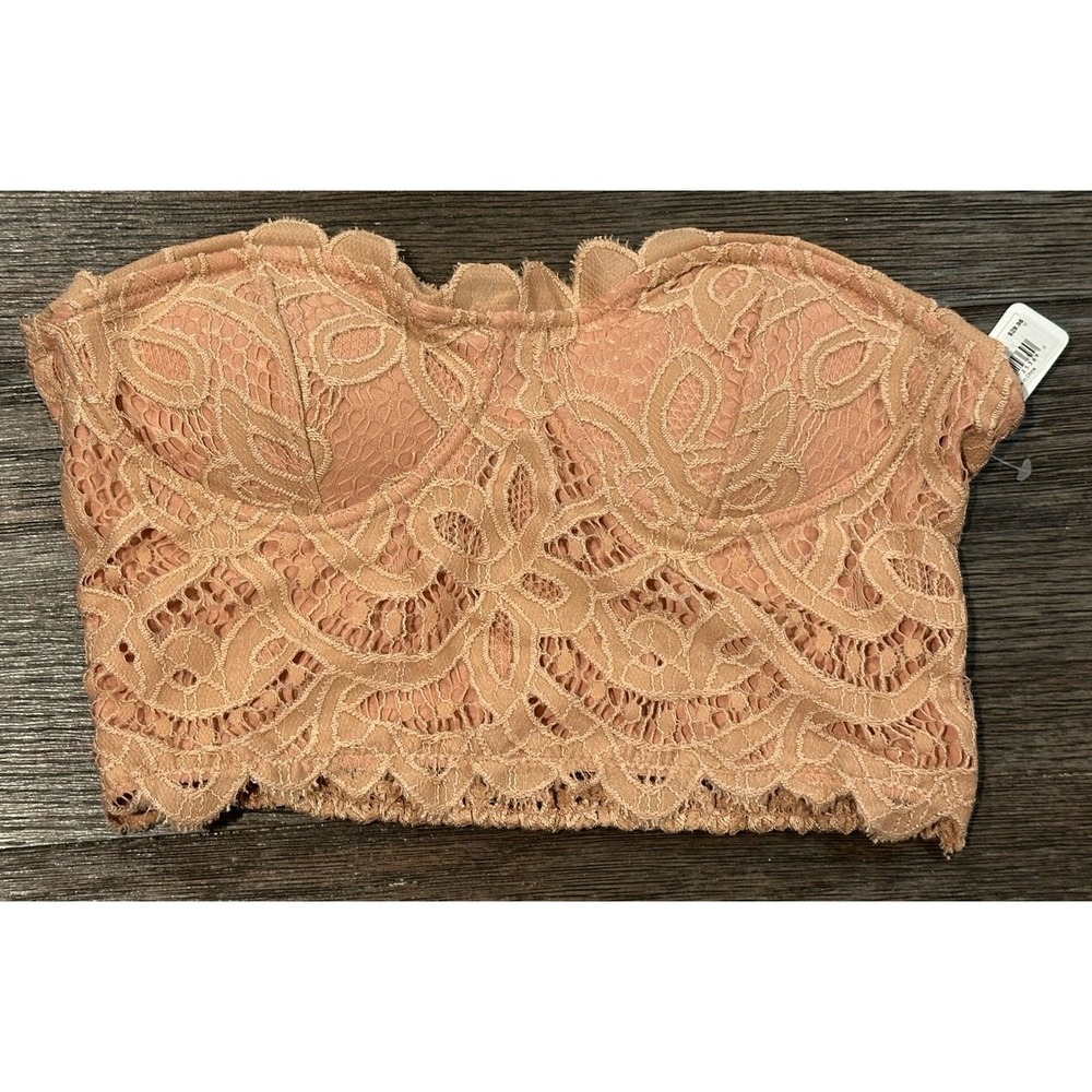 Altar'd State Intimates Lace Strapless Bralette Bra crop top smocked Sz M NWT